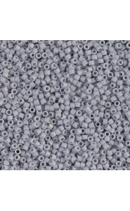 Miyuki delica beads 15/0 - Matted opaque ghost grey ab DBS-1598